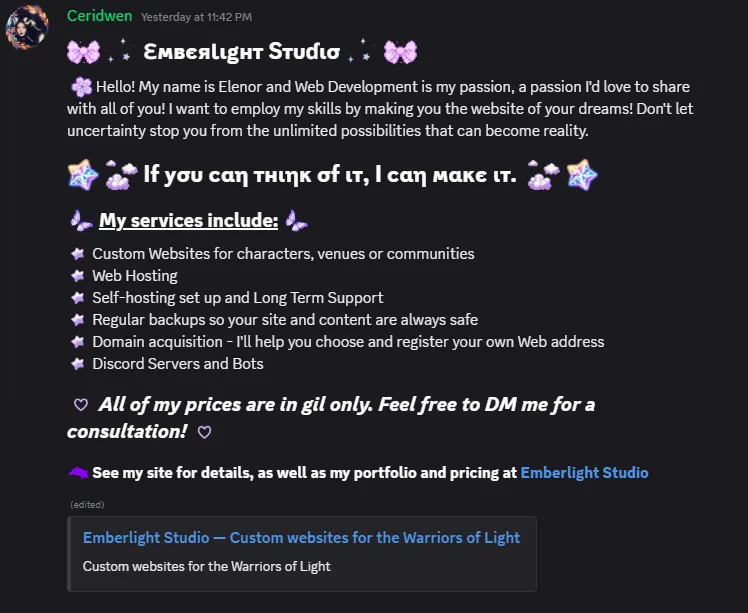 Emberlight Studios Discord Ad